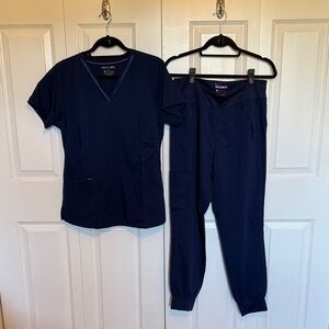 Purple Label Navy Blue Scrub Set